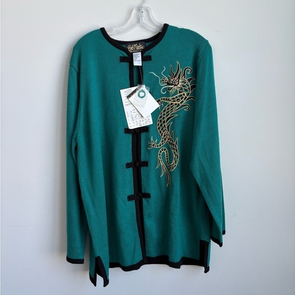 Bob Mackie Wearable Art Cardigan Sweater Large NWT - Picture 11 of 16